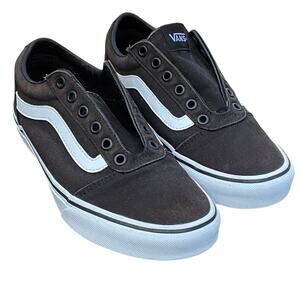 VANS Old Skool Distressed Black White Classic Skateboarding Sneaker  Women 8